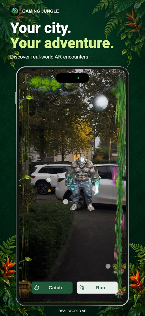 Real-world AR monster hunting