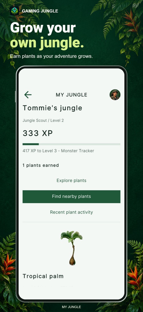 My Jungle: plants and player progress