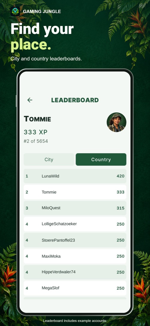 Gaming Jungle leaderboards